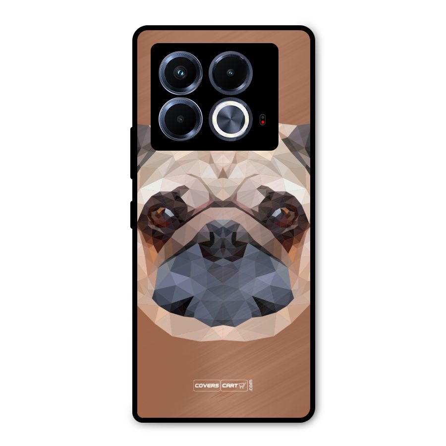 Cute Pug Metal Back Case for Infinix Note 40 5G