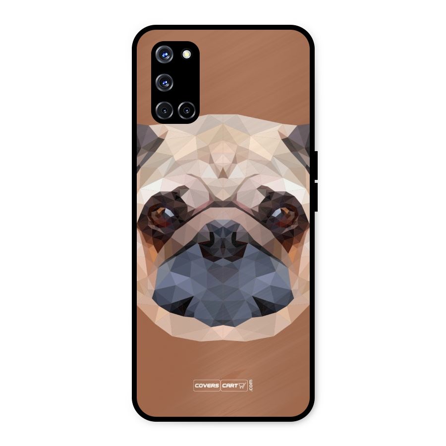 Cute Pug Metal Back Case for Oppo A52