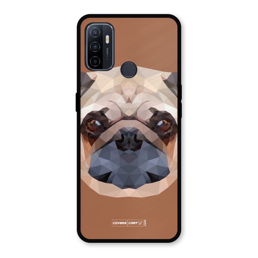 Cute Pug Metal Back Case for Oppo A53