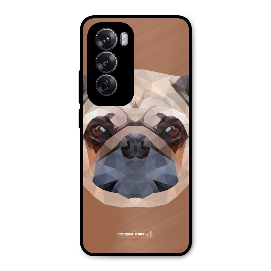 Cute Pug Metal Back Case for Oppo Reno12 Pro