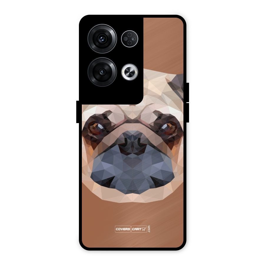 Cute Pug Metal Back Case for Oppo Reno8 Pro 5G