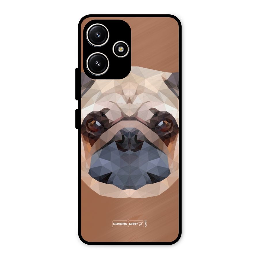 Cute Pug Metal Back Case for Poco M6 Pro