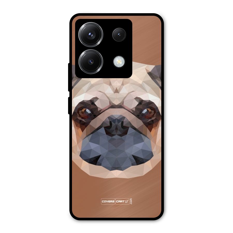 Cute Pug Metal Back Case for Poco X6