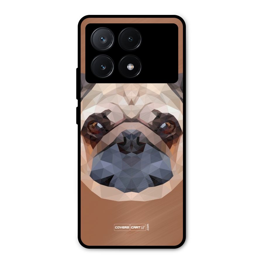 Cute Pug Metal Back Case for Poco X6 Pro