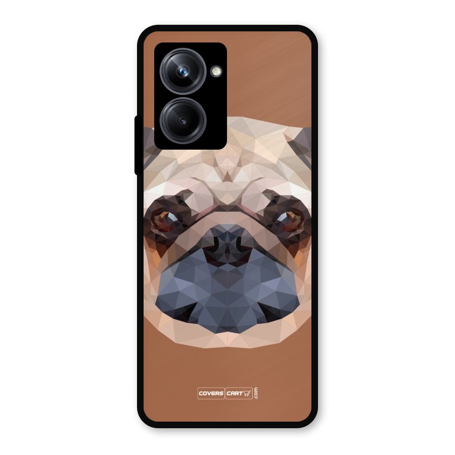 Cute Pug Metal Back Case for Realme 10 Pro