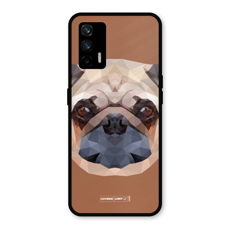 Cute Pug Metal Back Case for Realme GT 5G
