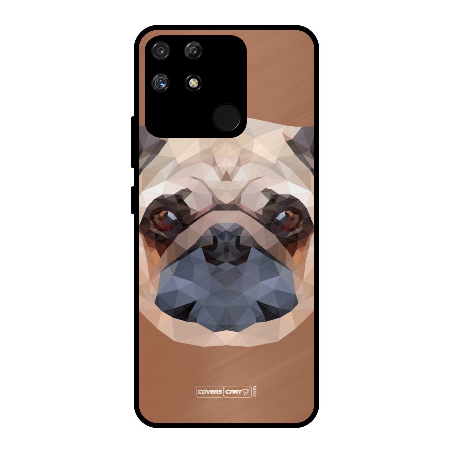 Cute Pug Metal Back Case for Realme Narzo 50A