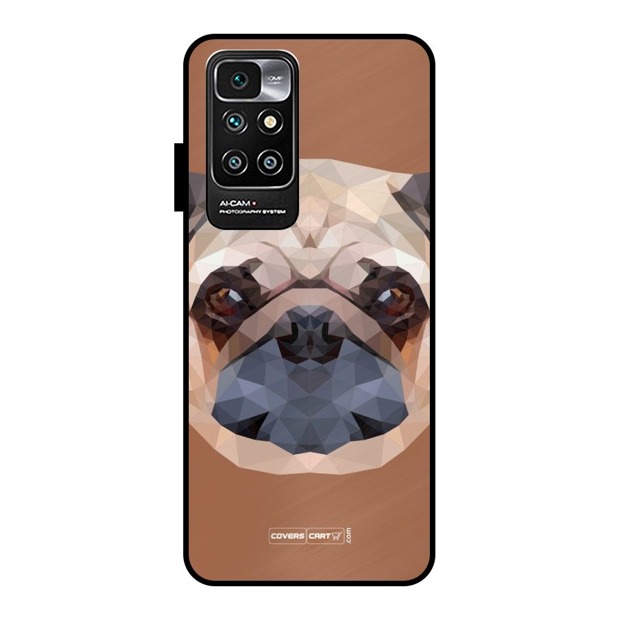 Cute Pug Metal Back Case for Redmi 10 Prime