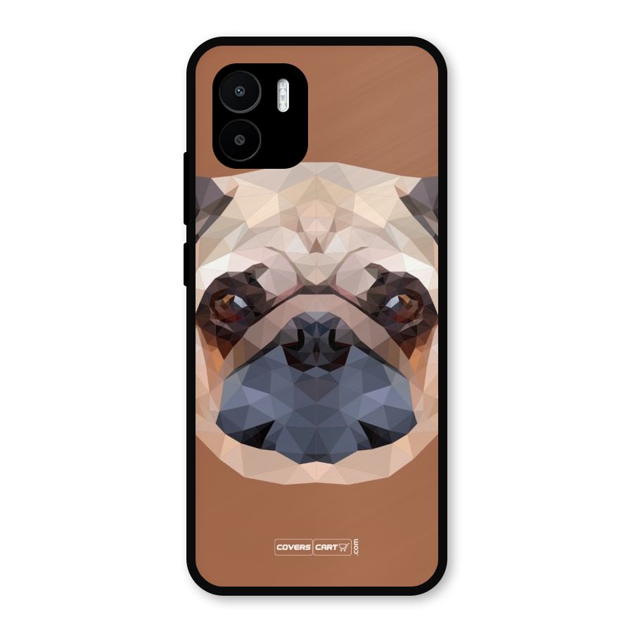 Cute Pug Metal Back Case for Redmi A2