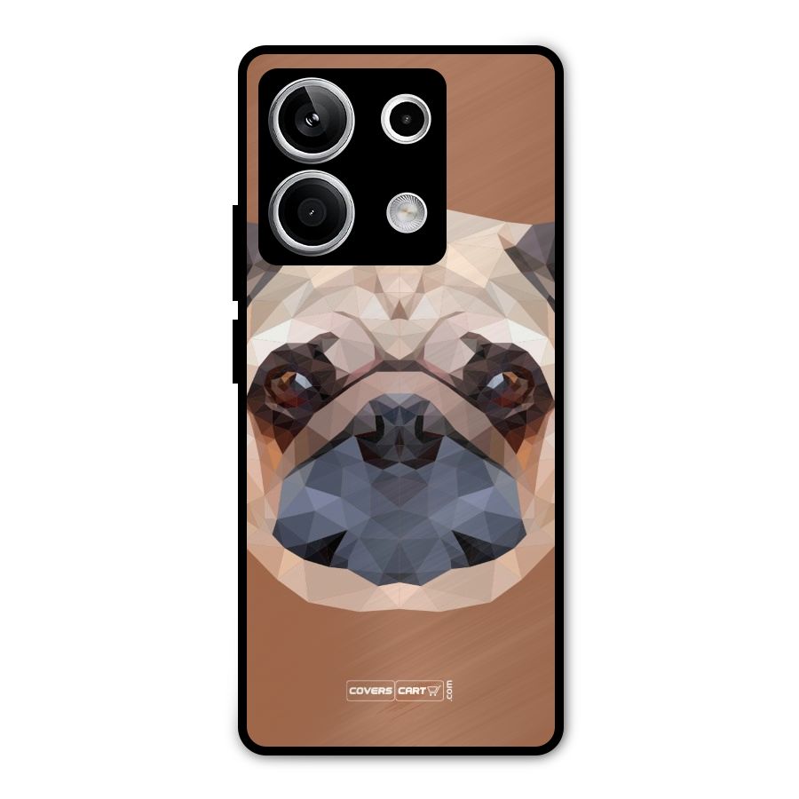 Cute Pug Metal Back Case for Redmi Note 13 5G