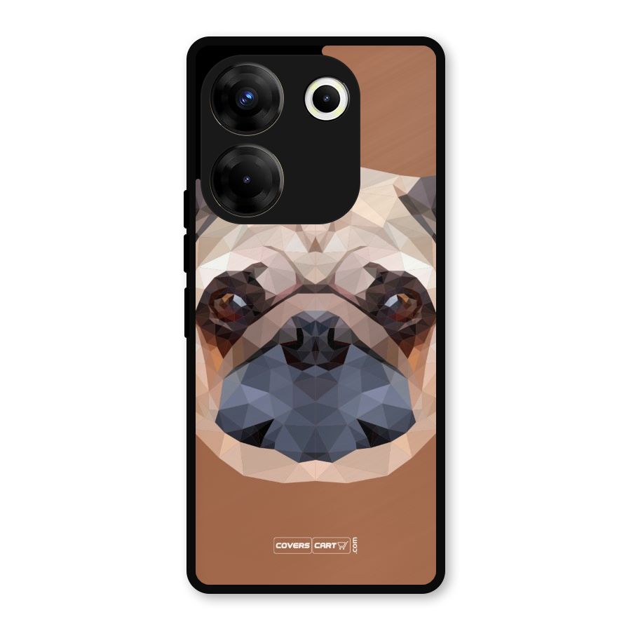Cute Pug Metal Back Case for Tecno Camon 20 Pro