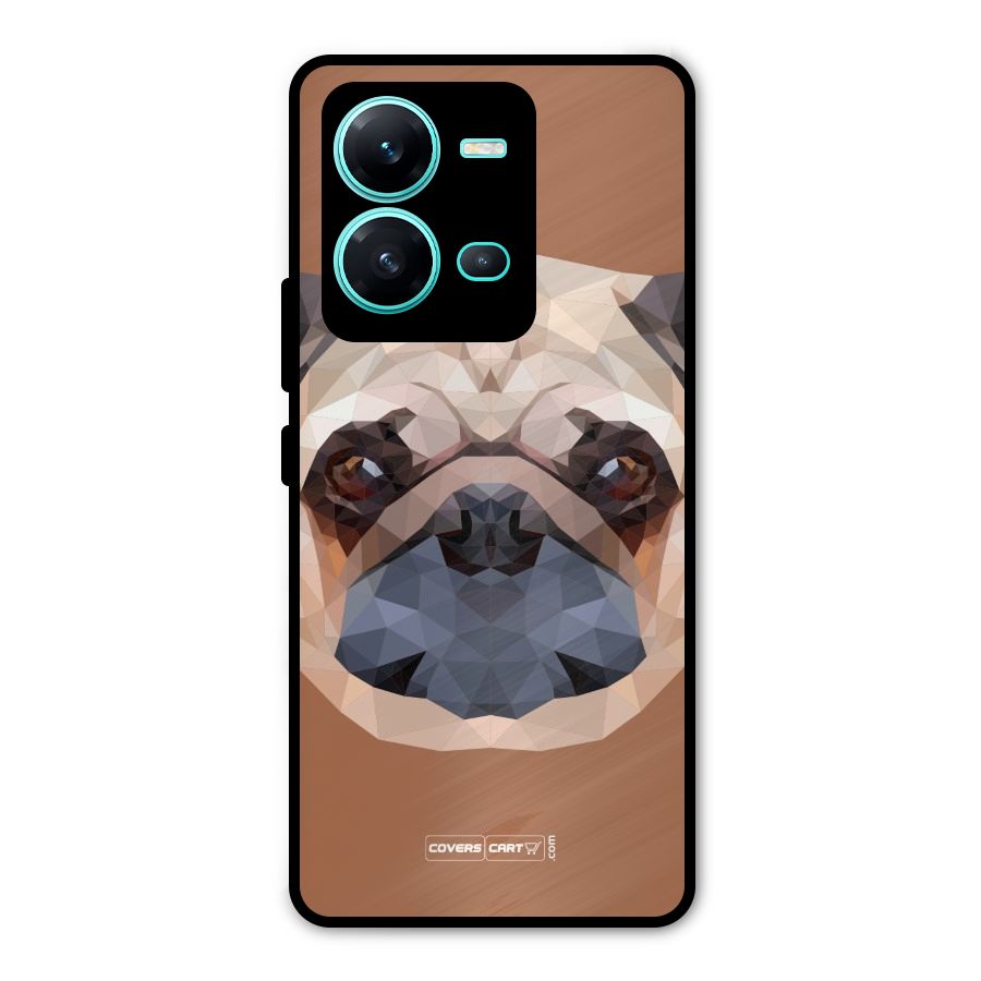 Cute Pug Metal Back Case for Vivo V25