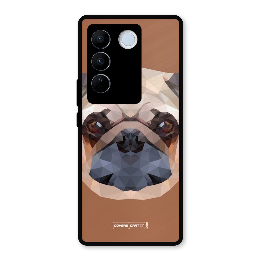 Cute Pug Metal Back Case for Vivo V27 Pro