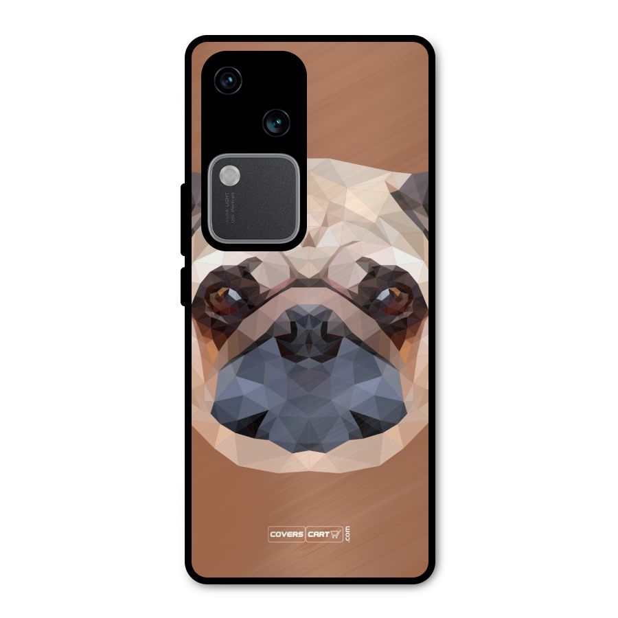 Cute Pug Metal Back Case for Vivo V30 Pro
