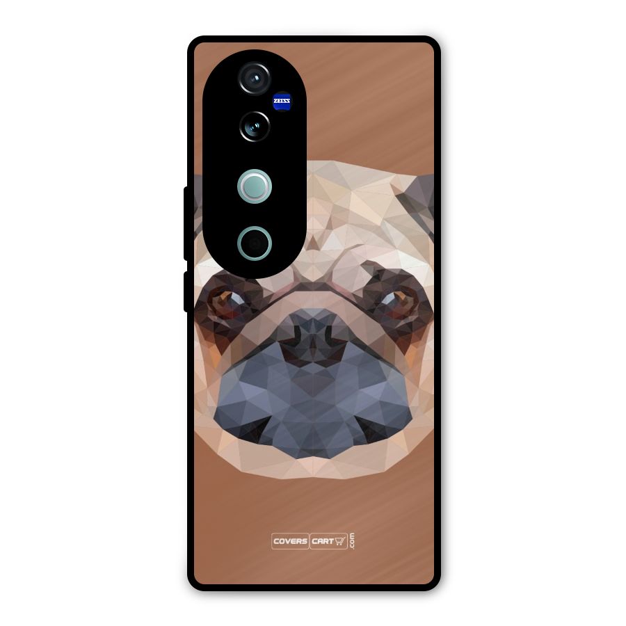 Cute Pug Metal Back Case for Vivo V40