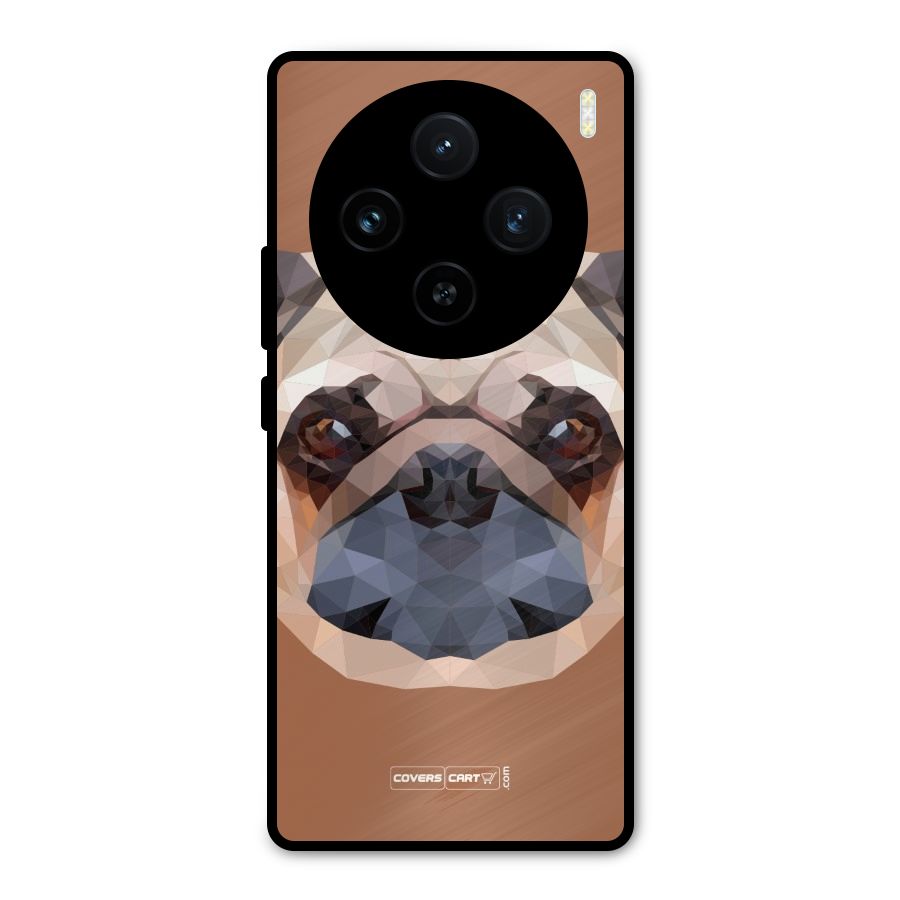 Cute Pug Metal Back Case for Vivo X100