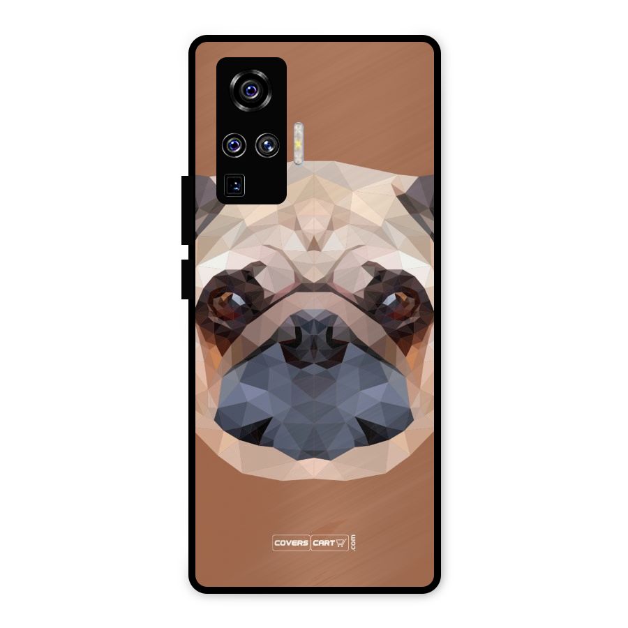Cute Pug Metal Back Case for Vivo X50 Pro