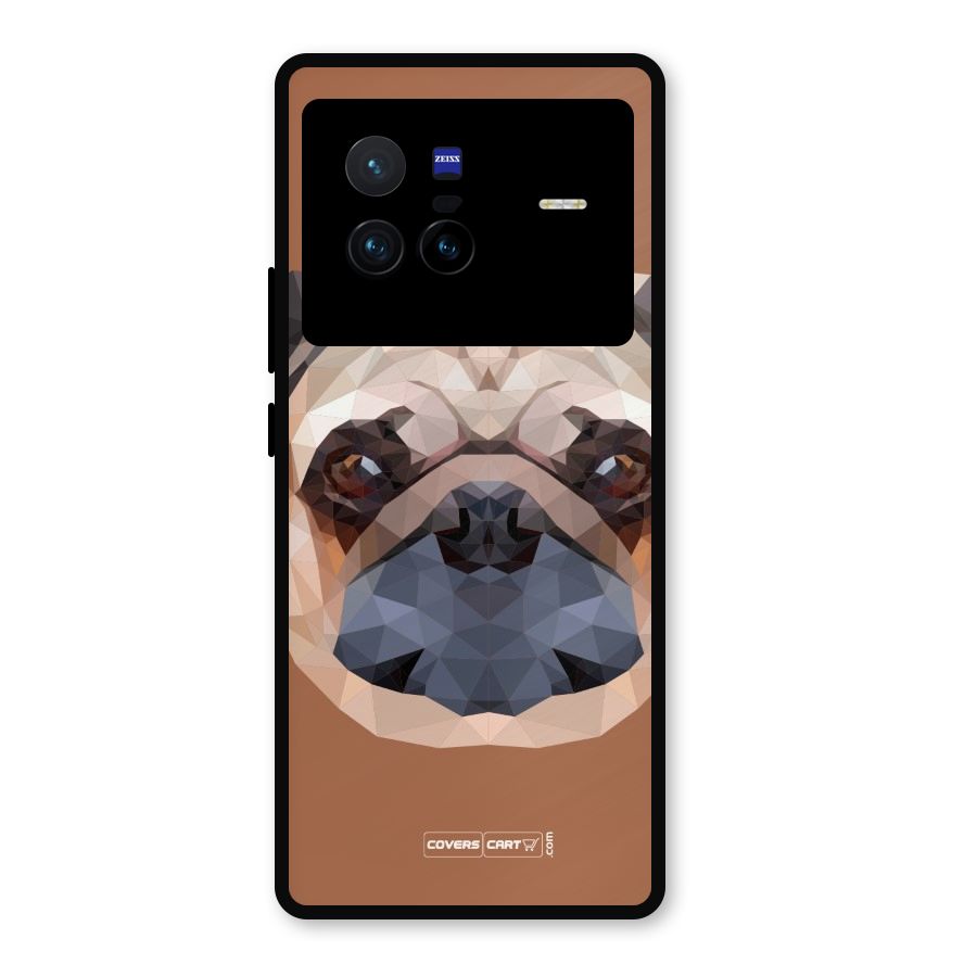 Cute Pug Metal Back Case for Vivo X80