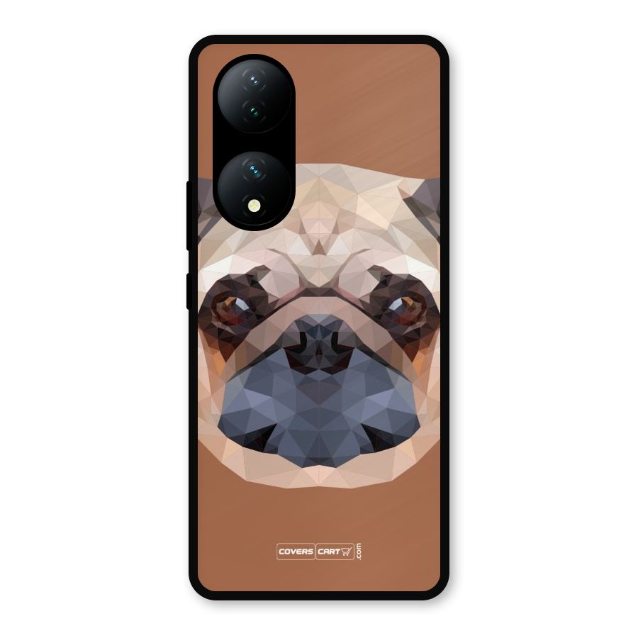 Cute Pug Metal Back Case for Vivo Y100a