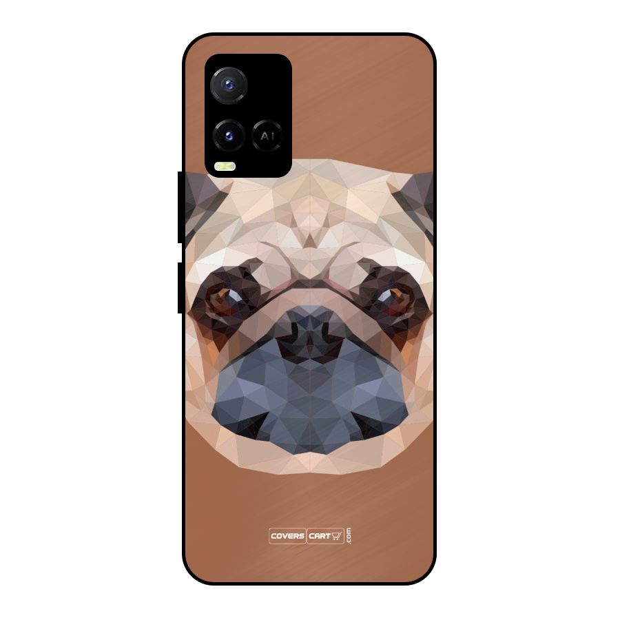Cute Pug Metal Back Case for Vivo Y21T