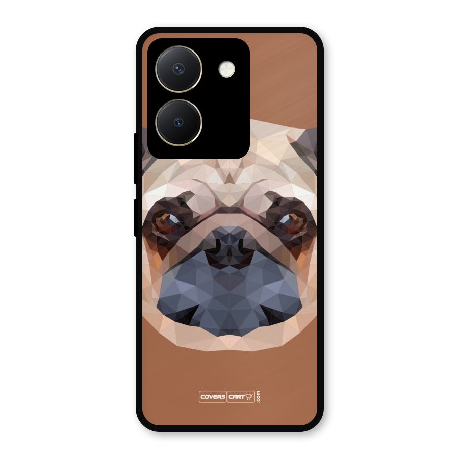 Cute Pug Metal Back Case for Vivo Y36