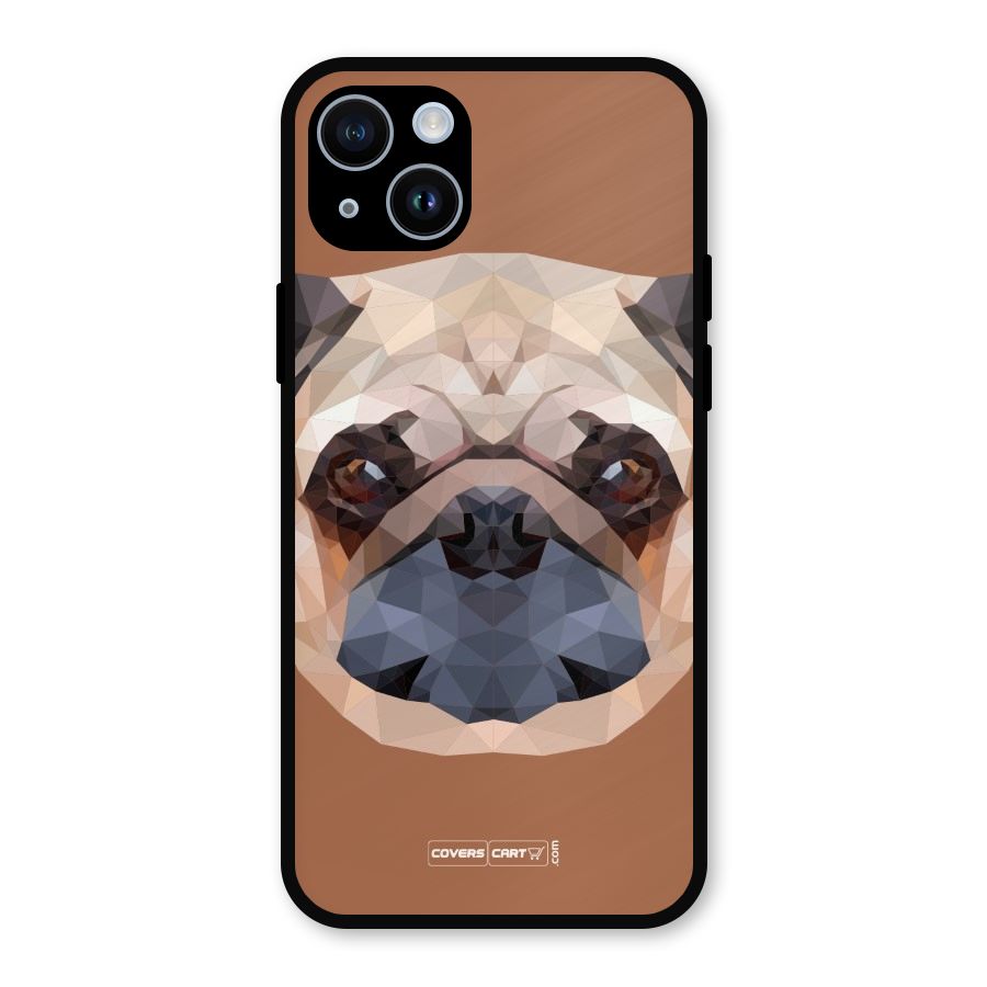 Cute Pug Metal Back Case for iPhone 14