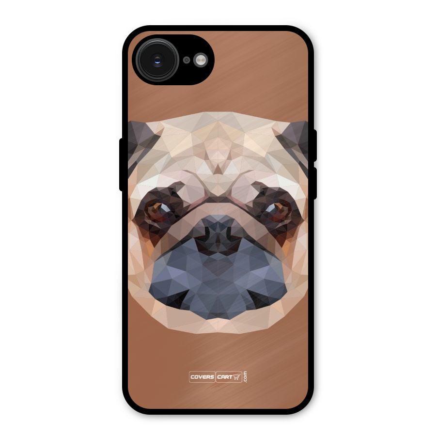 Cute Pug Metal Back Case for iPhone 16e