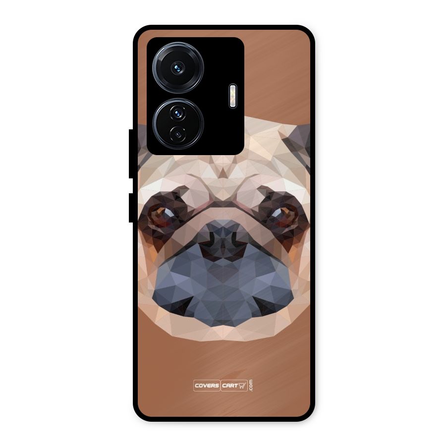 Cute Pug Metal Back Case for iQOO Z6