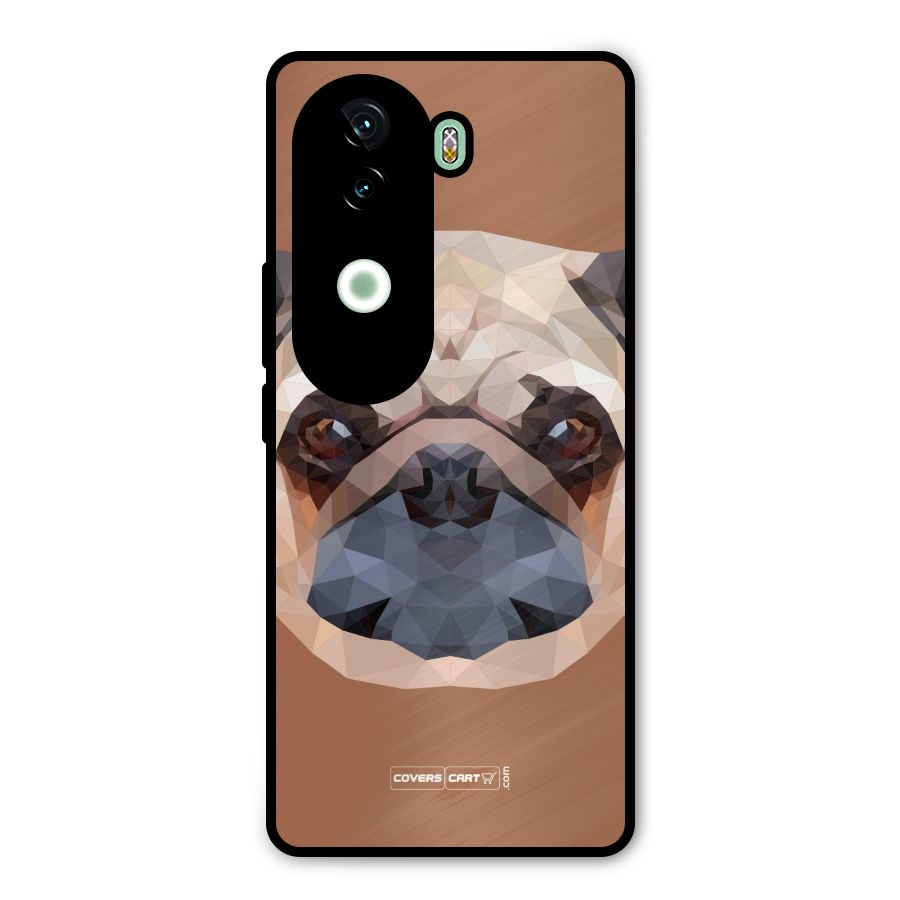 Cute Pug Metal Back Case for iQOO Z9s