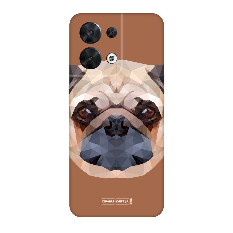 Cute Pug Original Polycarbonate Back Case for Oppo Reno8 5G