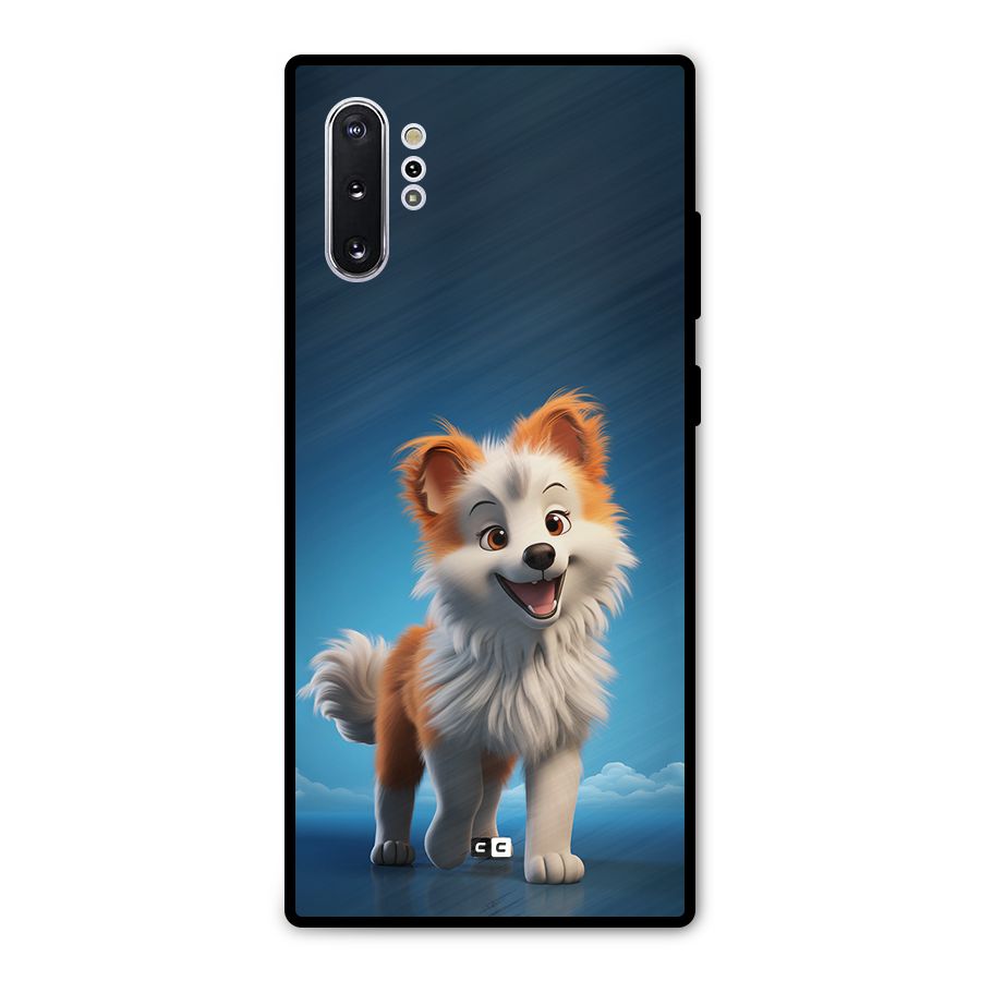 Cute Puppy Walking Metal Back Case for Galaxy Note 10 Plus