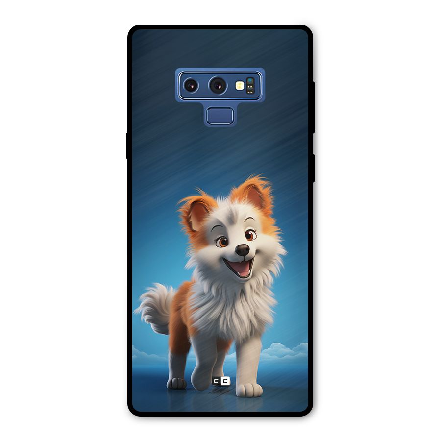 Cute Puppy Walking Metal Back Case for Galaxy Note 9