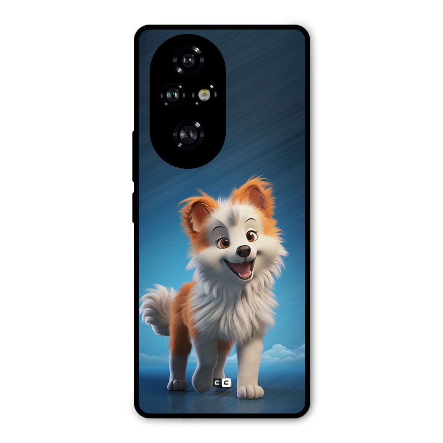 Cute Puppy Walking Metal Back Case for Honor 200 Pro