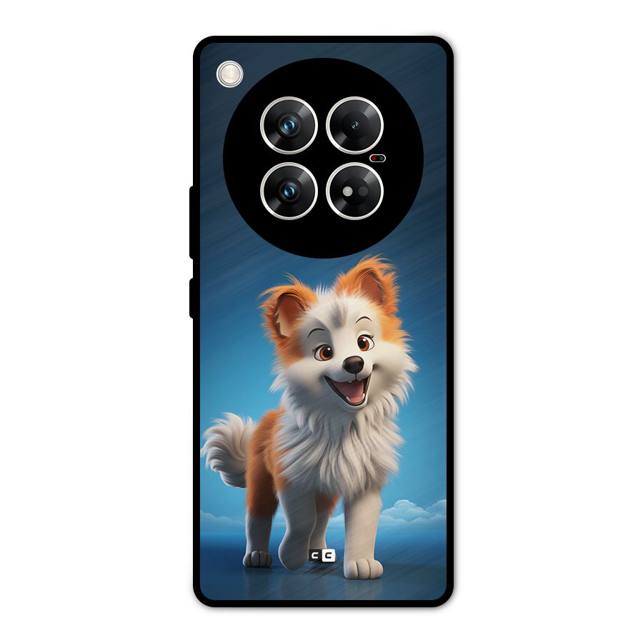 Cute Puppy Walking Metal Back Case for Infinix Zero 40 5G