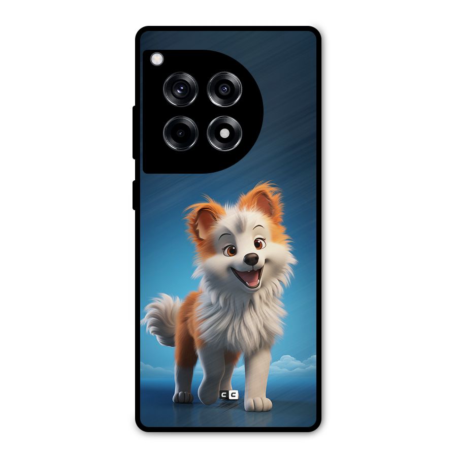 Cute Puppy Walking Metal Back Case for OnePlus 12R