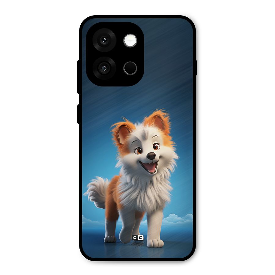 Cute Puppy Walking Metal Back Case for OnePlus 13s