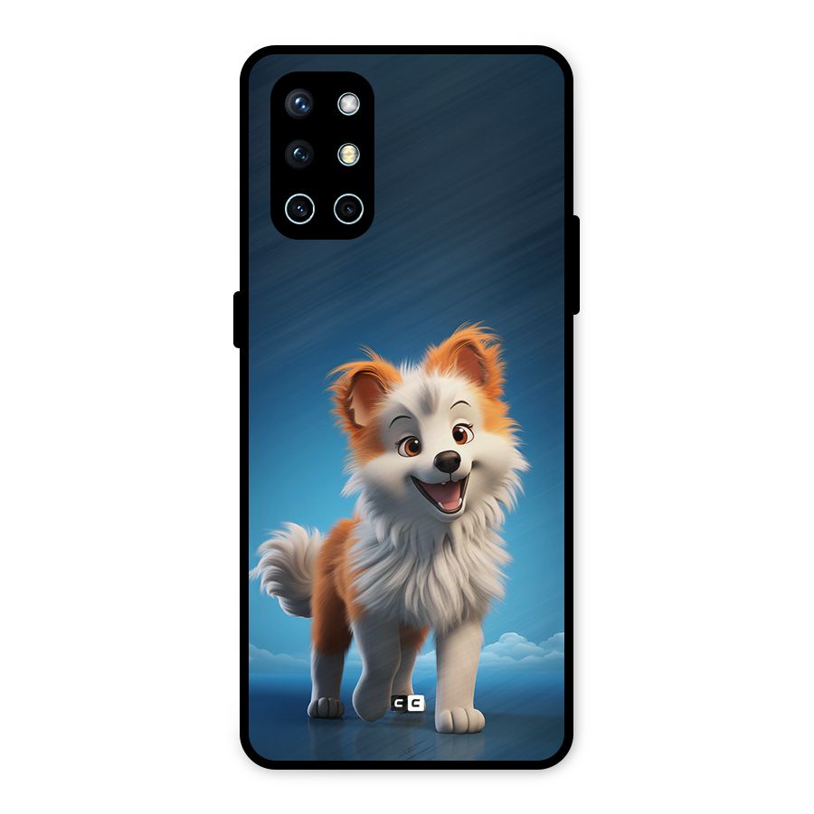 Cute Puppy Walking Metal Back Case for OnePlus 9R
