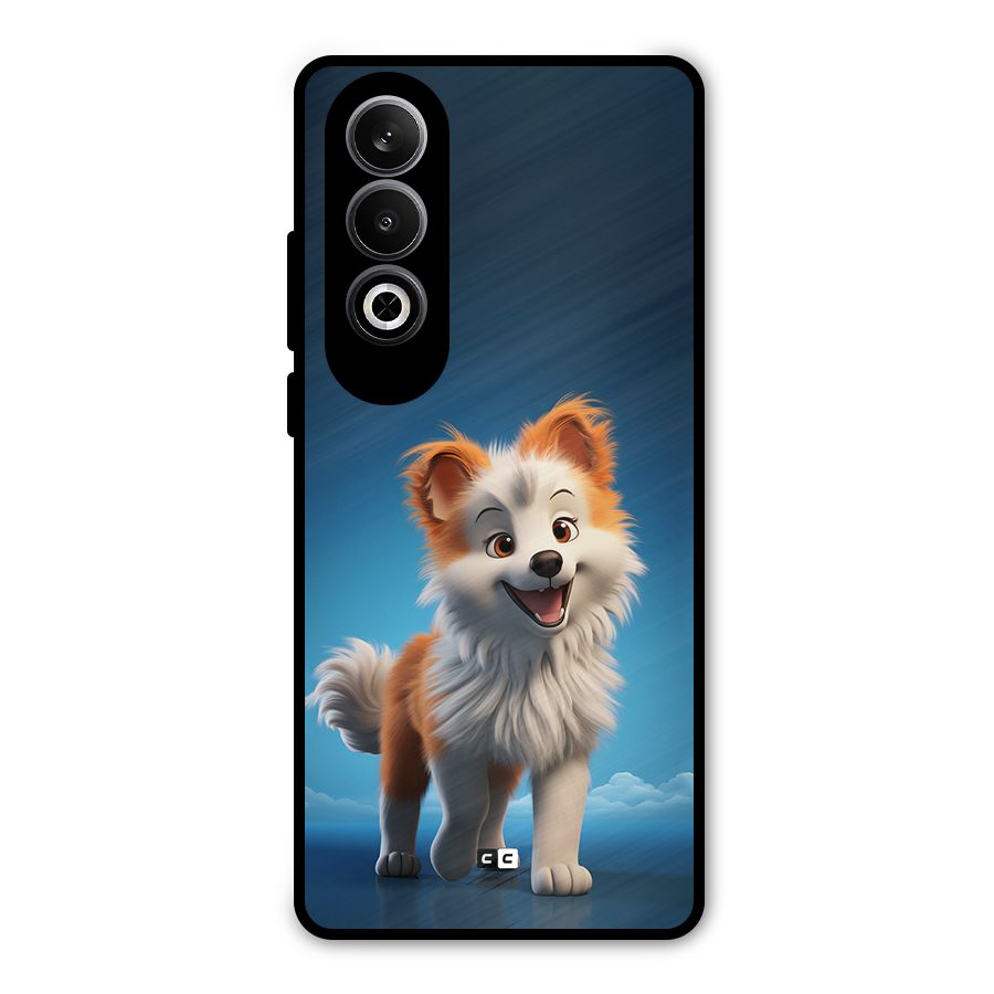 Cute Puppy Walking Metal Back Case for OnePlus Nord CE4