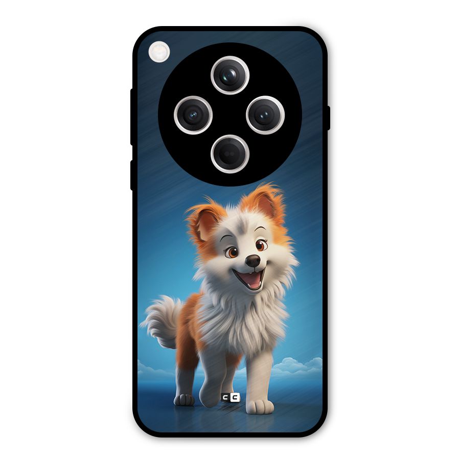 Cute Puppy Walking Metal Back Case for Oppo Find X8