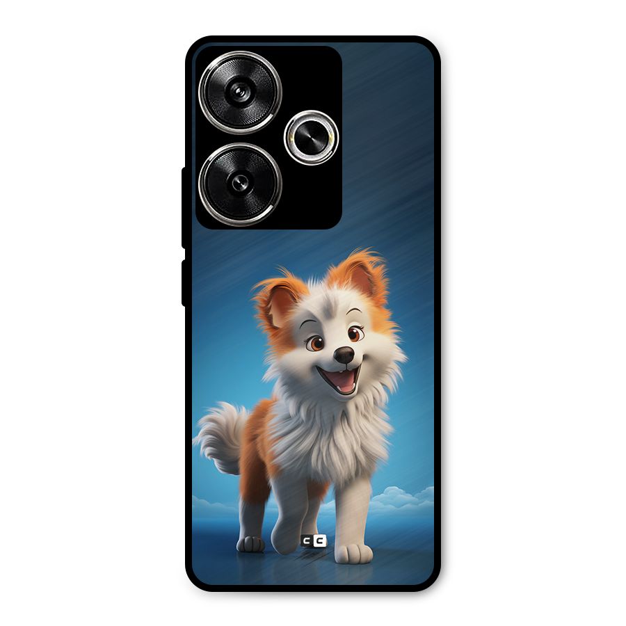 Cute Puppy Walking Metal Back Case for Poco F6