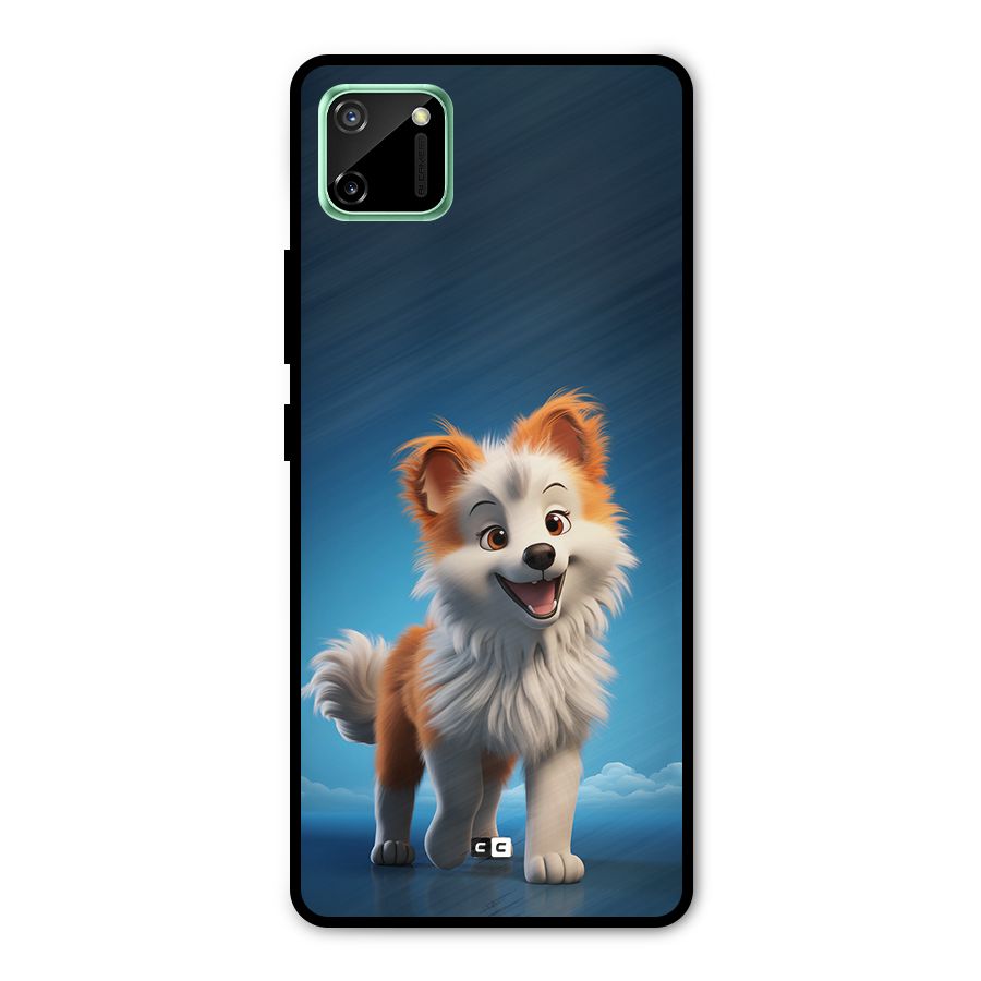 Cute Puppy Walking Metal Back Case for Realme C11