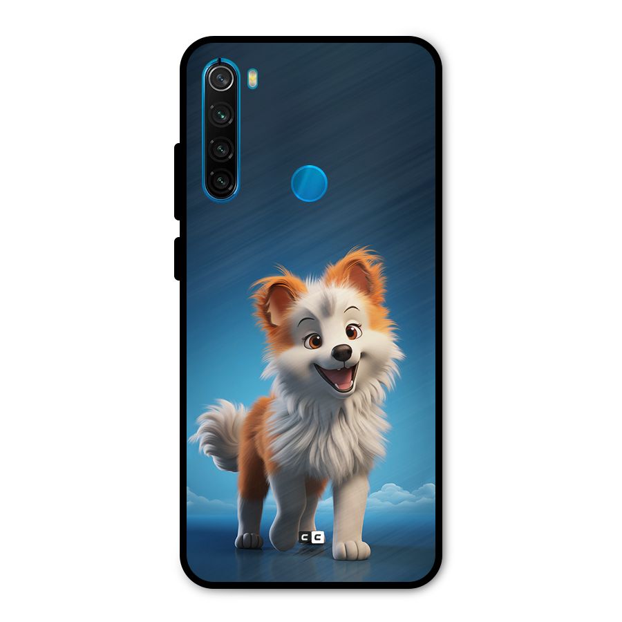 Cute Puppy Walking Metal Back Case for Redmi Note 8