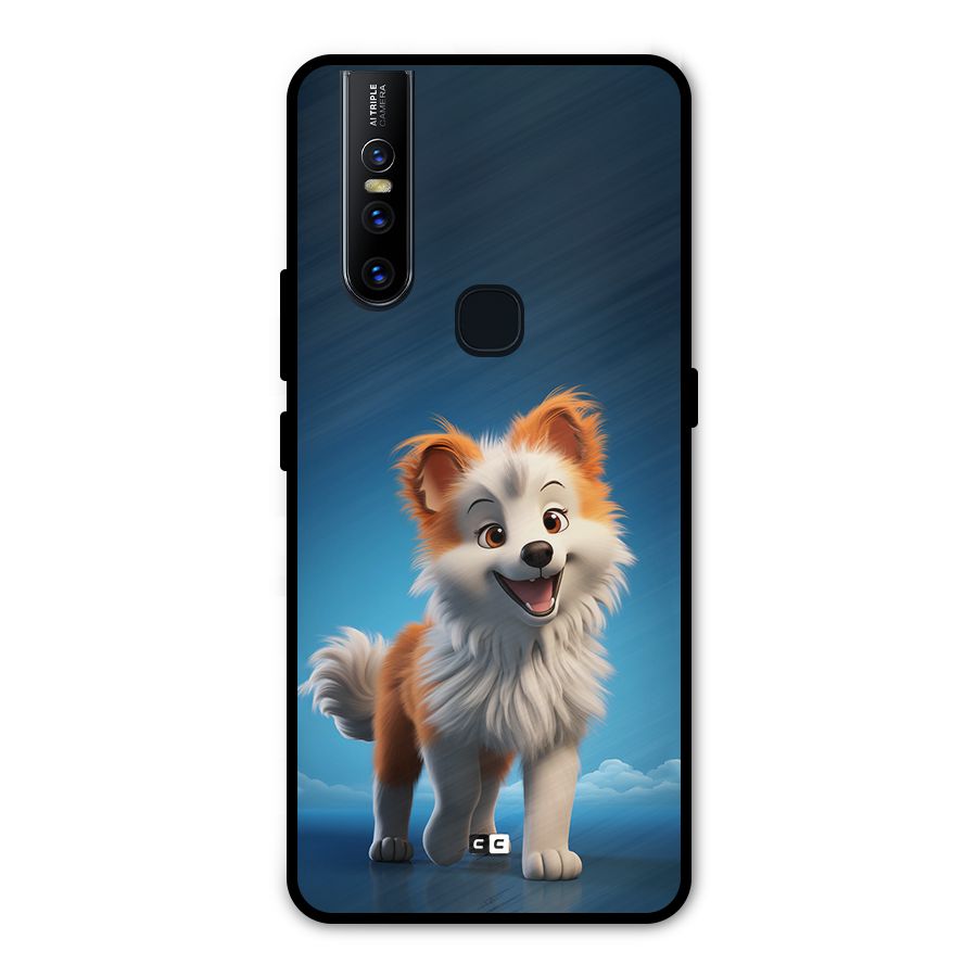 Cute Puppy Walking Metal Back Case for Vivo V15