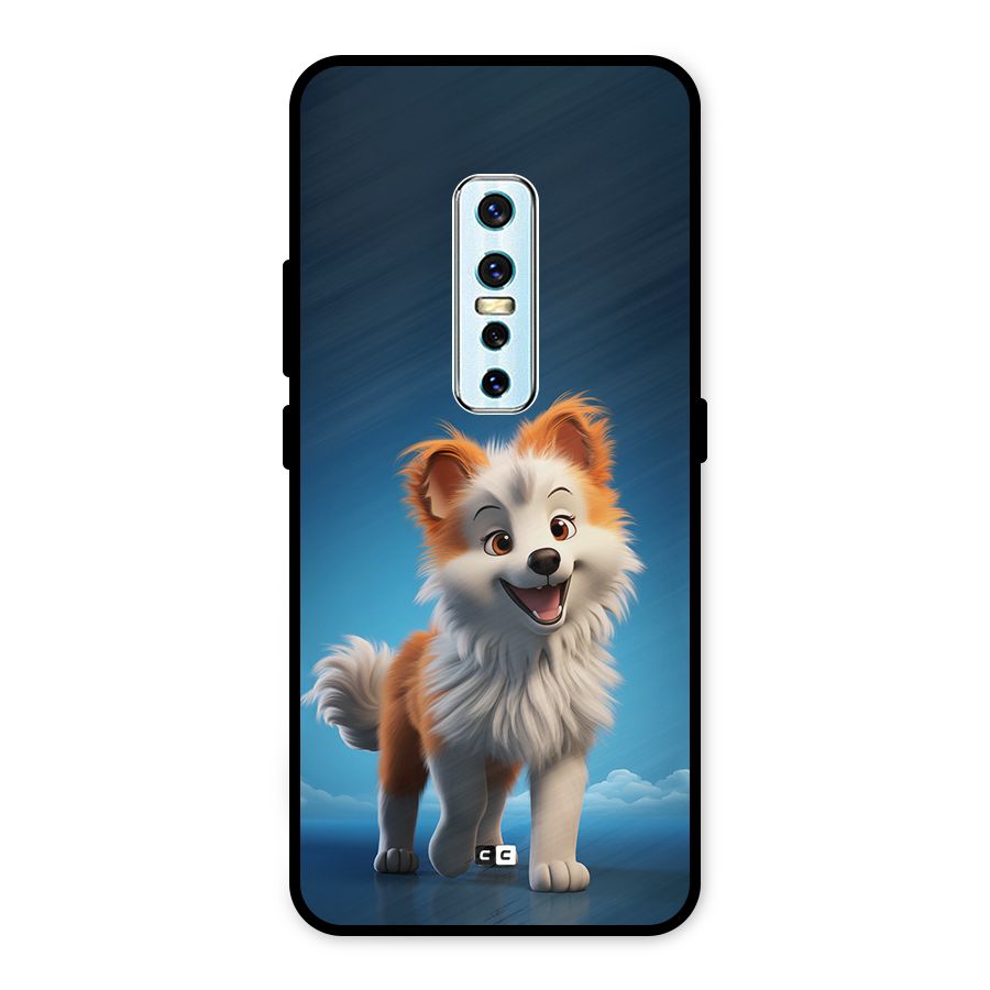 Cute Puppy Walking Metal Back Case for Vivo V17 Pro