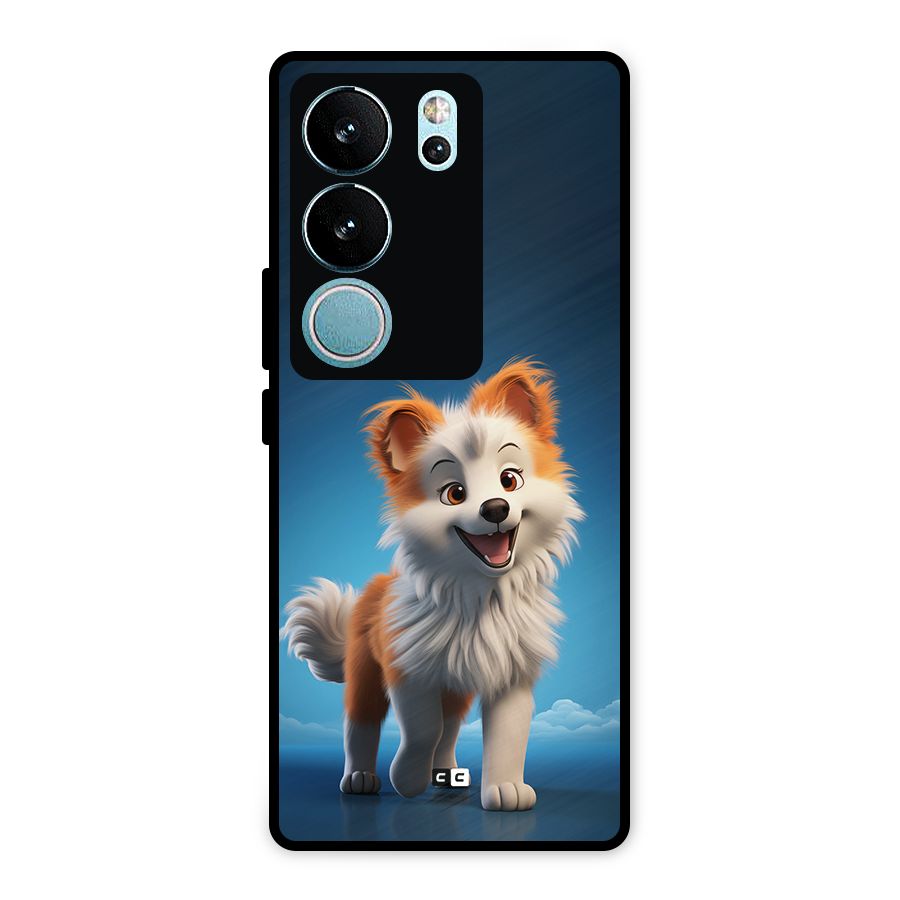 Cute Puppy Walking Metal Back Case for Vivo V29