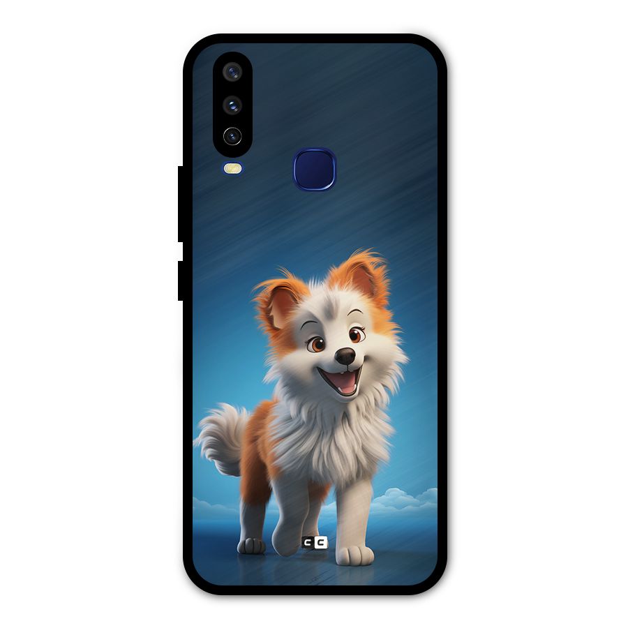 Cute Puppy Walking Metal Back Case for Vivo Y15