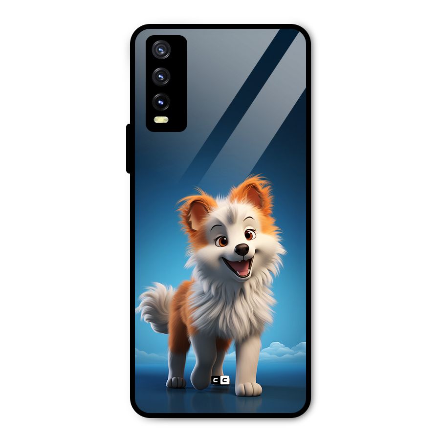 Cute Puppy Walking Metal Back Case for Vivo Y20