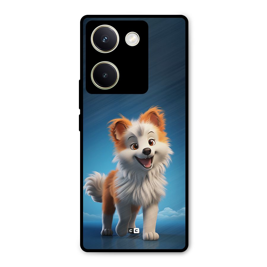 Cute Puppy Walking Metal Back Case for Vivo Y200 Pro
