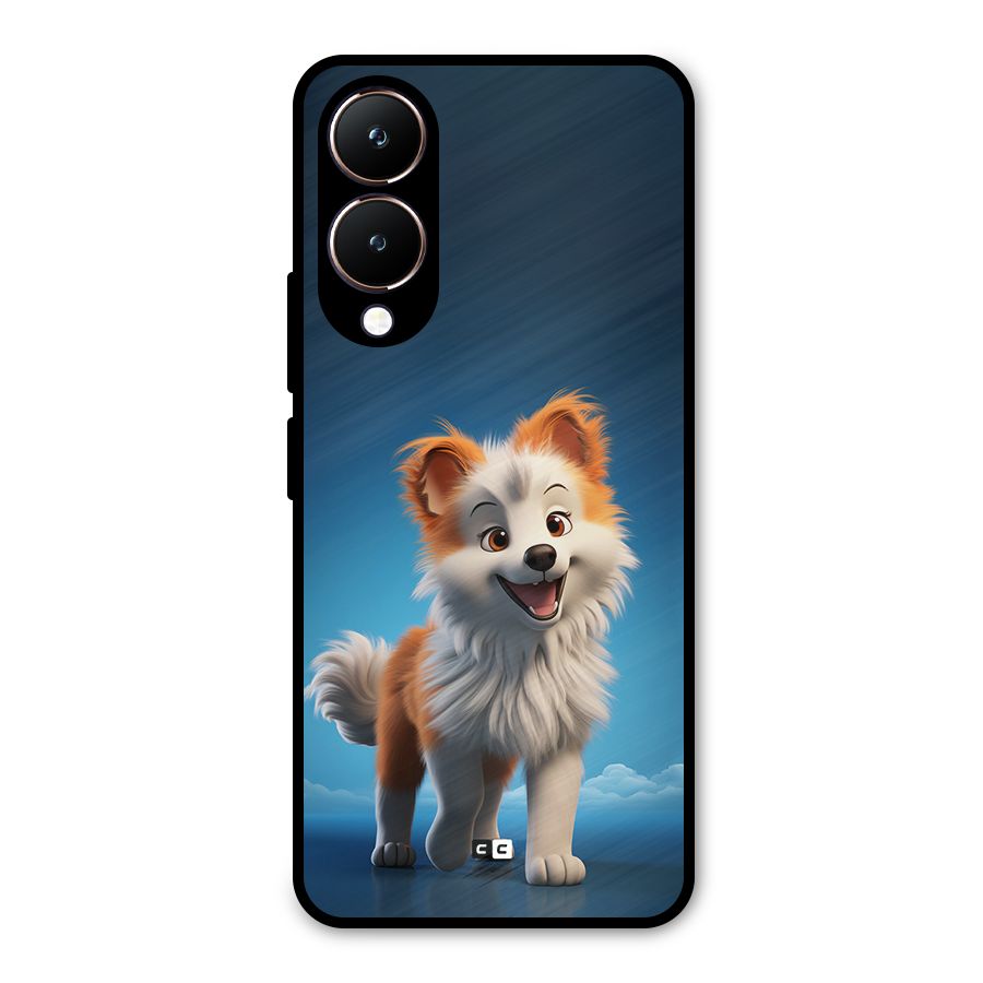 Cute Puppy Walking Metal Back Case for Vivo Y28