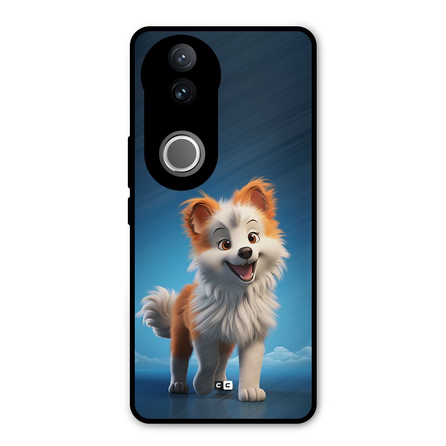 Cute Puppy Walking Metal Back Case for iQOO Z10R